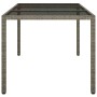 Mesa jardín vidrio templado ratán sintético 150x90x75 cm gris de vidaXL, Mesas de jardín - Ref: Foro24-316708, Precio: 100,97...