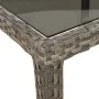 Garden table tempered glass synthetic rattan 150x90x75 cm gray by vidaXL, Garden tables - Ref: Foro24-316708, Price: 100,15 €...