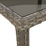 Mesa jardín vidrio templado ratán sintético 150x90x75 cm gris de vidaXL, Mesas de jardín - Ref: Foro24-316708, Precio: 100,97...
