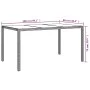 Garden table tempered glass synthetic rattan 150x90x75 cm gray by vidaXL, Garden tables - Ref: Foro24-316708, Price: 100,15 €...