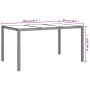 Mesa jardín vidrio templado ratán sintético 150x90x75 cm gris de vidaXL, Mesas de jardín - Ref: Foro24-316708, Precio: 100,97...