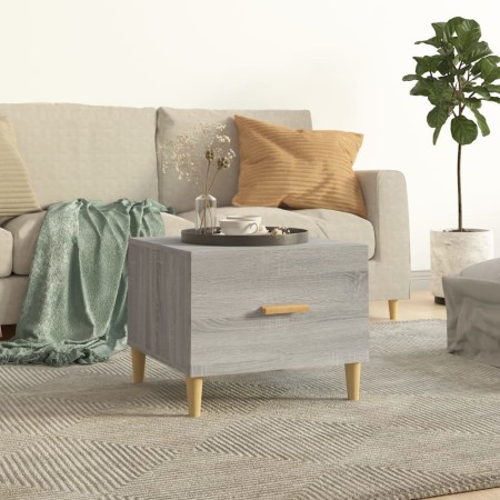 Mesa de centro madera contrachapada gris Sonoma 50x50x40 cm en Mesas de centro | Comprar online en Foro24