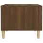 Mesa de centro madera contrachapada roble marrón 50x50x40 cm