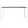 Gartentisch gehärtetes Glas synthetisches Rattan 150x90x75 cm weiß von vidaXL, Gartentische - Ref: Foro24-316709, Preis: 125,...