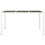 Gartentisch gehärtetes Glas synthetisches Rattan 150x90x75 cm weiß von vidaXL, Gartentische - Ref: Foro24-316709, Preis: 126,...