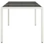 Gartentisch gehärtetes Glas synthetisches Rattan 150x90x75 cm weiß von vidaXL, Gartentische - Ref: Foro24-316709, Preis: 125,...