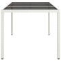 Gartentisch gehärtetes Glas synthetisches Rattan 150x90x75 cm weiß von vidaXL, Gartentische - Ref: Foro24-316709, Preis: 126,...