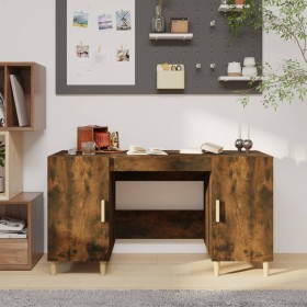 Escritorio madera contrachapada roble ahumado 140x50x75 cm Escritorio madera contrachapada roble ahumado 140x50x75 cm