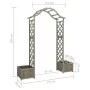 Pérgola de jardín con jardinera madera maciza de abeto gris de vidaXL, Pérgolas, arcos y enrejados de jardín - Ref: Foro24-31...