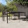 Brown synthetic rattan tempered glass garden table 190x90x75 cm by vidaXL, Garden tables - Ref: Foro24-316711, Price: 148,71 ...