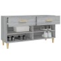 Mueble zapatero madera contrachapada gris Sonoma 102x35x55 cm