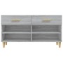 Mueble zapatero madera contrachapada gris Sonoma 102x35x55 cm