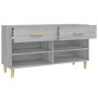 Mueble zapatero madera contrachapada gris Sonoma 102x35x55 cm