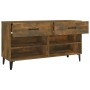 Mueble zapatero madera contrachapada roble ahumado 102x35x55 cm