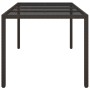 Brauner Gartentisch aus gehärtetem Glas aus synthetischem Rattan, 190 x 90 x 75 cm von vidaXL, Gartentische - Ref: Foro24-316...