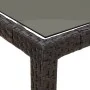 Brown synthetic rattan tempered glass garden table 190x90x75 cm by vidaXL, Garden tables - Ref: Foro24-316711, Price: 148,71 ...