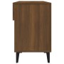 Mueble zapatero madera contrachapada marrón roble 102x35x55 cm
