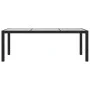 Black synthetic rattan tempered glass garden table 190x90x75 cm by vidaXL, Garden tables - Ref: Foro24-316712, Price: 169,90 ...