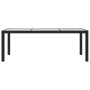 Schwarzer Gartentisch aus gehärtetem Glas aus synthetischem Rattan, 190 x 90 x 75 cm von vidaXL, Gartentische - Ref: Foro24-3...