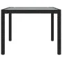Black synthetic rattan tempered glass garden table 190x90x75 cm by vidaXL, Garden tables - Ref: Foro24-316712, Price: 169,90 ...
