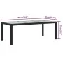 Black synthetic rattan tempered glass garden table 190x90x75 cm by vidaXL, Garden tables - Ref: Foro24-316712, Price: 169,90 ...