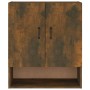 Armario de pared madera contrachapada roble ahumado 60x31x70 cm