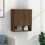 Armario de pared madera contrachapada marrón roble 60x31x70 cm