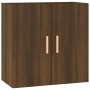 Armario de pared madera contrachapada marrón roble 60x30x60 cm