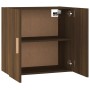 Armario de pared madera contrachapada marrón roble 60x30x60 cm