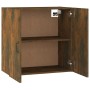Armario de pared madera contrachapada roble ahumado 60x31x60 cm