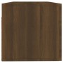 Armario pared madera contrachapada marrón roble 100x36,5x35 cm