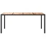Mesa de jardín madera acacia ratán sintético negra 190x90x75 cm de vidaXL, Mesas de jardín - Ref: Foro24-316722, Precio: 178,...