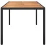 Mesa de jardín madera acacia ratán sintético negra 190x90x75 cm de vidaXL, Mesas de jardín - Ref: Foro24-316722, Precio: 178,...