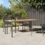 Garden table made of gray synthetic rattan acacia wood 190x90x75 cm by vidaXL, Garden tables - Ref: Foro24-316723, Price: 172...