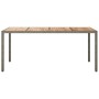 Garden table made of gray synthetic rattan acacia wood 190x90x75 cm by vidaXL, Garden tables - Ref: Foro24-316723, Price: 175...