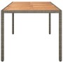 Garden table made of gray synthetic rattan acacia wood 190x90x75 cm by vidaXL, Garden tables - Ref: Foro24-316723, Price: 175...