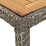 Garden table made of gray synthetic rattan acacia wood 190x90x75 cm by vidaXL, Garden tables - Ref: Foro24-316723, Price: 172...