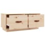 Mueble de TV de madera maciza de pino 80x34x35 cm