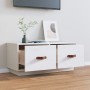 Mueble de TV de madera maciza de pino blanco 80x34x35 cm