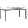 Garden table made of gray synthetic rattan acacia wood 190x90x75 cm by vidaXL, Garden tables - Ref: Foro24-316723, Price: 175...