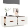 Mueble de TV de madera maciza de pino blanco 80x34x35 cm