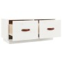 Mueble de TV de madera maciza de pino blanco 80x34x35 cm