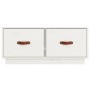 Mueble de TV de madera maciza de pino blanco 80x34x35 cm
