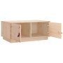 Mesa de centro de madera maciza de pino 80x50x35 cm