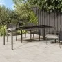 Gray PE rattan tempered glass garden table 250x100x75 cm by vidaXL, Garden tables - Ref: Foro24-316727, Price: 144,16 €, Disc...