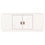 Mesa de centro de madera maciza de pino blanco 100x50x41 cm