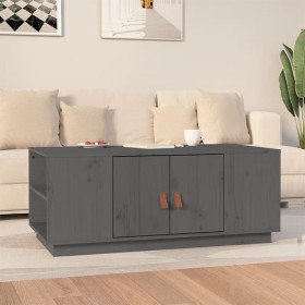 Mesa de centro de madera maciza de pino gris 100x50x41 cm Mesa de centro de madera maciza de pino gris 100x50x41 cm