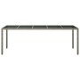 Mesa de jardín de vidrio templado ratán PE gris 250x100x75 cm de vidaXL, Mesas de jardín - Ref: Foro24-316727, Precio: 145,24...