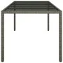 Gray PE rattan tempered glass garden table 250x100x75 cm by vidaXL, Garden tables - Ref: Foro24-316727, Price: 144,16 €, Disc...