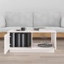 Mesa de centro de madera maciza de pino blanco 80x50x35,5 cm